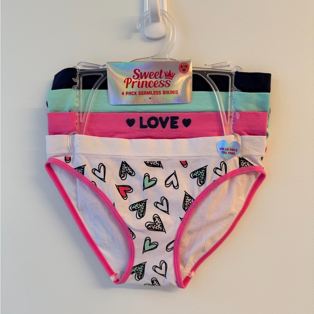 Girl’s Heart Print Bikini Set - Multicolor